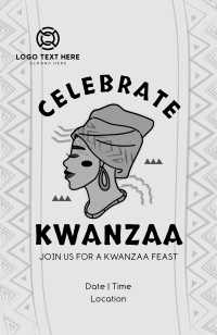 Kwanzaa African Woman Invitation Image Preview