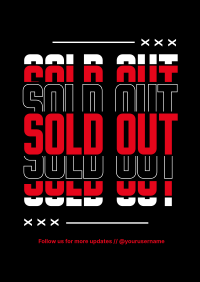 Sold Out Announcement Poster