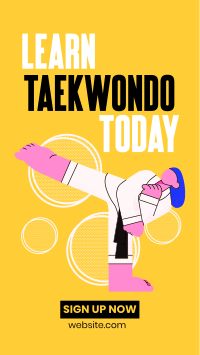 Taekwondo for All Instagram Story