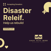 Disaster Relief Shapes Linkedin Post Design