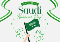 Raise Saudi Flag Postcard