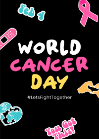 Cancer Day Stickers Flyer