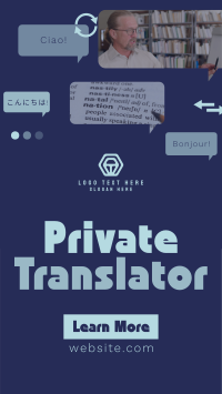 Modern Minimal Translation Service Facebook Story