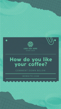 Simple Textured Coffee Preference Instagram Reel Image Preview