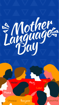 Abstract International Mother Language Day Facebook Story