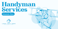 Rustic Handyman Service Twitter Post