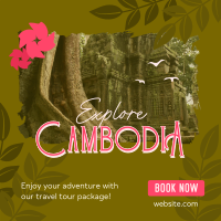 Cambodia Travel Tour Linkedin Post Design