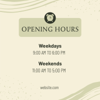 New Opening Hours Instagram Post Design