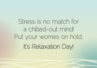 Wavy Relaxation Day Postcard