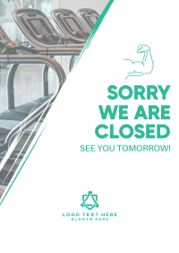 Closed Gym Announcement Poster