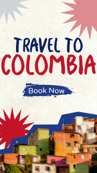 Travel to Colombia Paper Cutouts Instagram Story