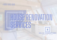 Sleek and Simple Home Renovation Postcard Image Preview
