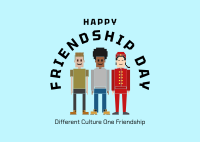 Different Culture One Friendship Postcard