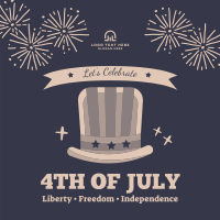 4th of July Hat Instagram Post Design