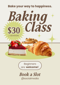 Baking Class Minimalist Flyer Design