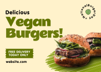 Vegan Burgers Postcard