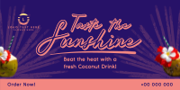 Sunshine Coconut Drink Twitter Post