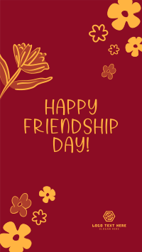 Floral Friendship Day Facebook Story