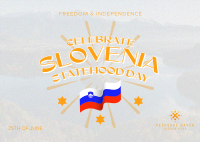 Slovenia Statehood Celebration Postcard Image Preview