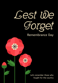 Poppy Remembrance Day Poster