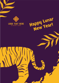 Lunar Tiger Greeting Poster