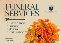 Funeral Bouquet Postcard
