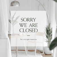 Sorry We Are Closed Instagram Post Image Preview