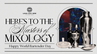 Retro World Bartender Day Animation