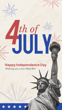 Fourth of July Greeting Instagram Reel Image Preview