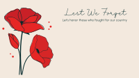 Lest We Forget Zoom Background Design