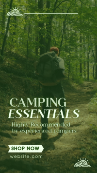 Mountain Hiking Camping Essentials Instagram Story