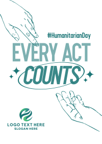 Handdrawn Humanitarian Day Poster