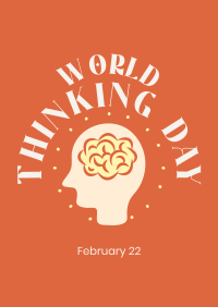 Thinking Day Silhouette Poster