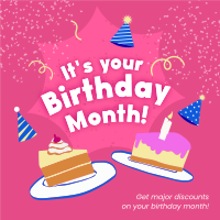 It's your Birthday Month Instagram Post