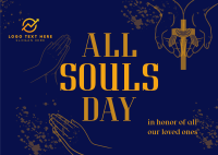 Prayer for Souls' Day Postcard