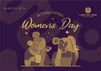 Women's Day Blossoms Postcard Design