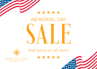 Memorial Day Sale Postcard