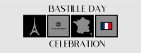 Tiled Bastille Day Facebook Cover