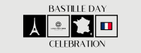 Tiled Bastille Day Facebook Cover Image Preview