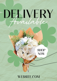 Flower Delivery Available Poster