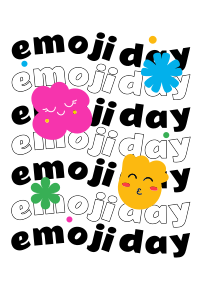 Emojis & Flowers Poster