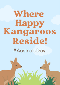 Fun Kangaroo Australia Day Flyer