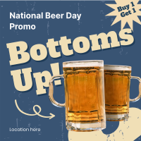 Bottoms Up Instagram Post Design