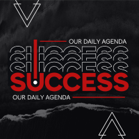 Success as Daily Agenda Instagram Post