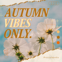 Autumn Vibes Greeting Linkedin Post Design