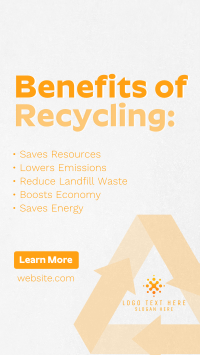 Recycling Benefits Instagram Story