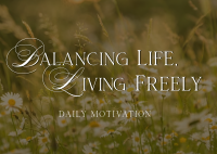 Balanced Life Motivation Postcard