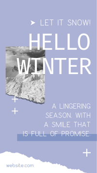 Hello Winter Instagram Story