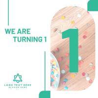 We Are Turning 1 Instagram Post