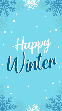 Winter Snowflake Greeting Instagram Reel Image Preview